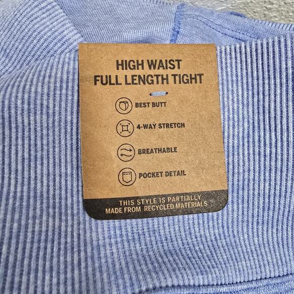 Victorias Secret PINK Active High Waist Full Length Leggings XXL Light Blue Yoga - Picture 12 of 12